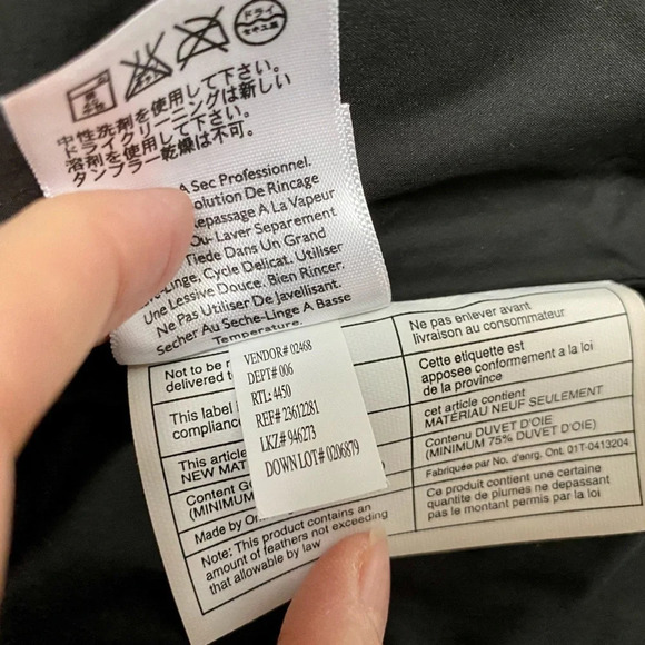 NWOT Black Eddie Bauer Authentic Goose Down Vest Size L - Picture 6 of 6